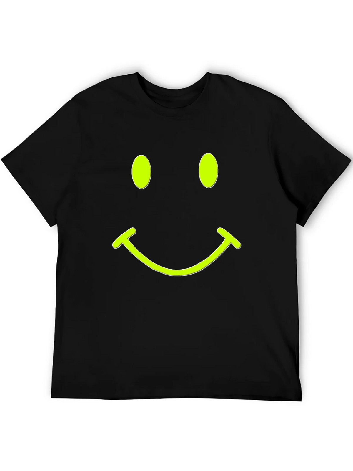 Smiley Face Black T-Shirt - Express Your Happy Side!