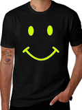 Smiley Face Black T-Shirt - Express Your Happy Side!