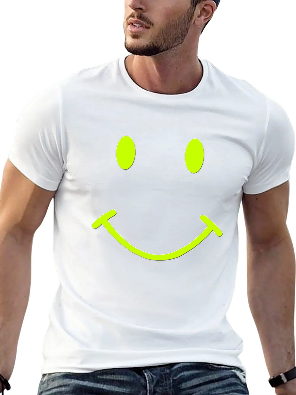 Smiley Face Black T-Shirt - Express Your Happy Side!