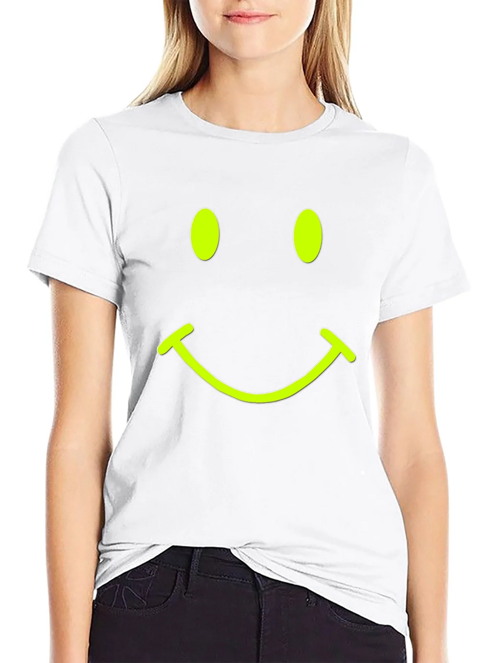 Smiley Face Black T-Shirt - Express Your Happy Side!