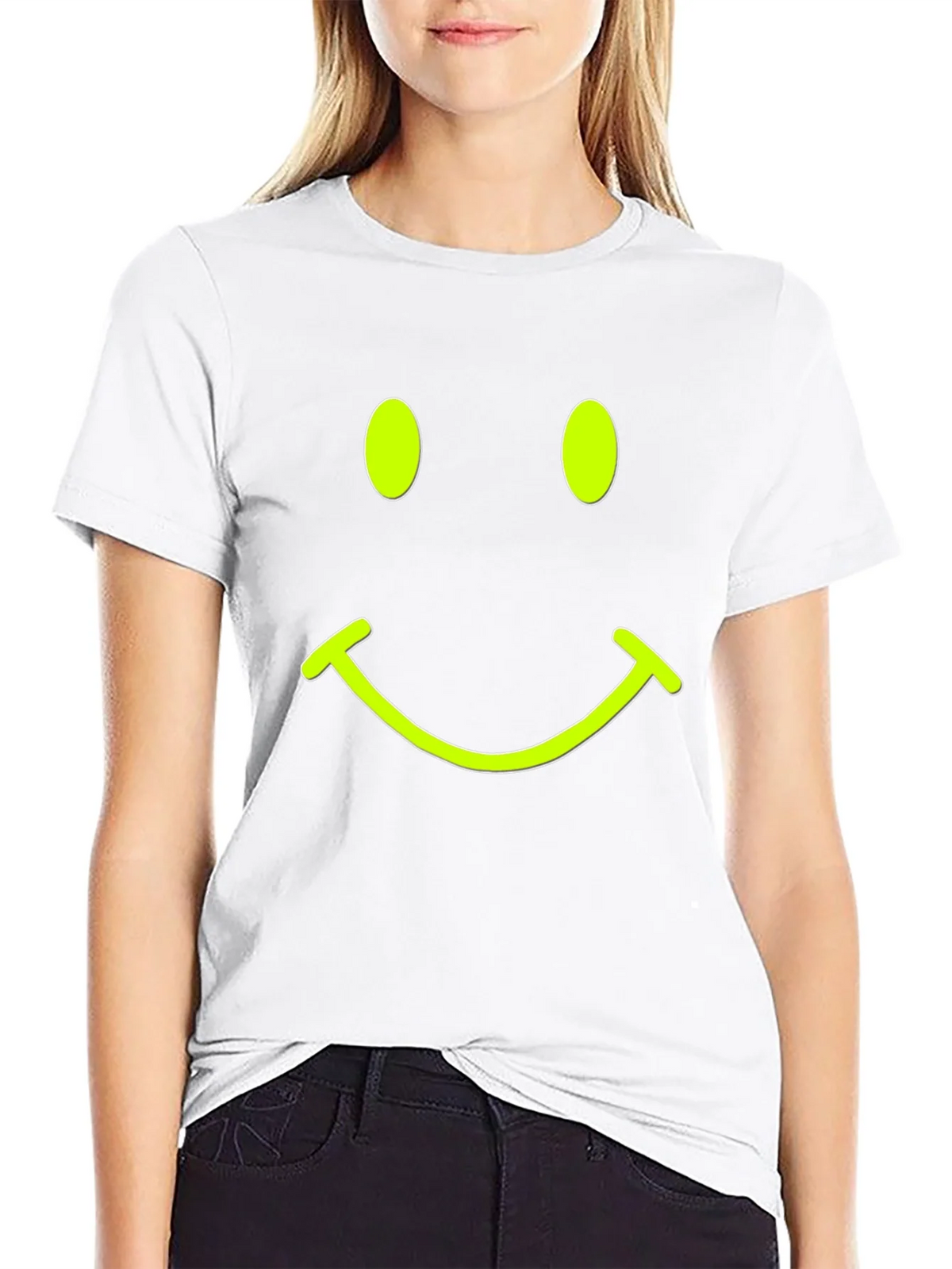 Smiley Face Black T-Shirt - Express Your Happy Side!