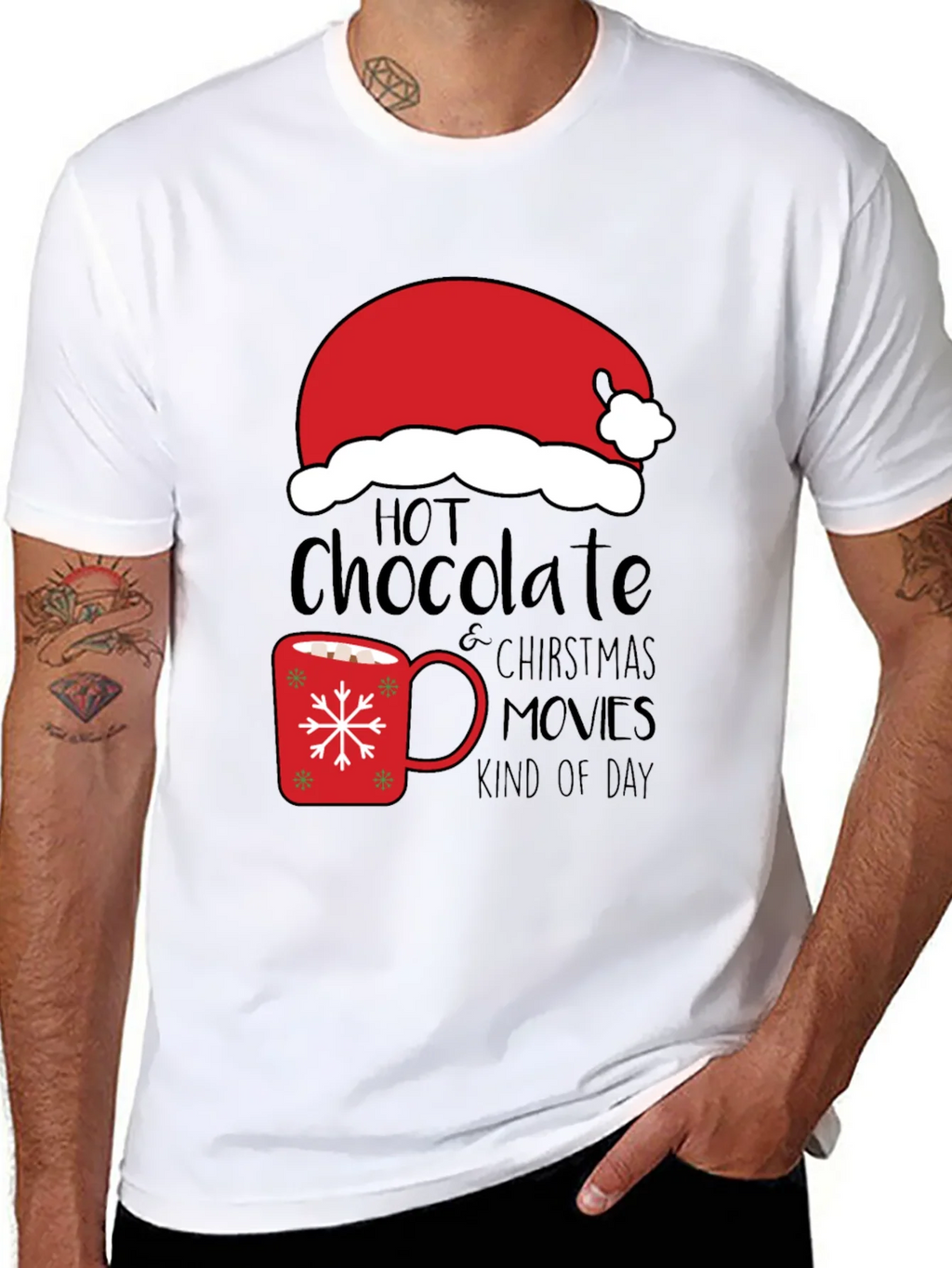 Hot Chocolate Christmas Movies Kind Of Day T-Shirt
