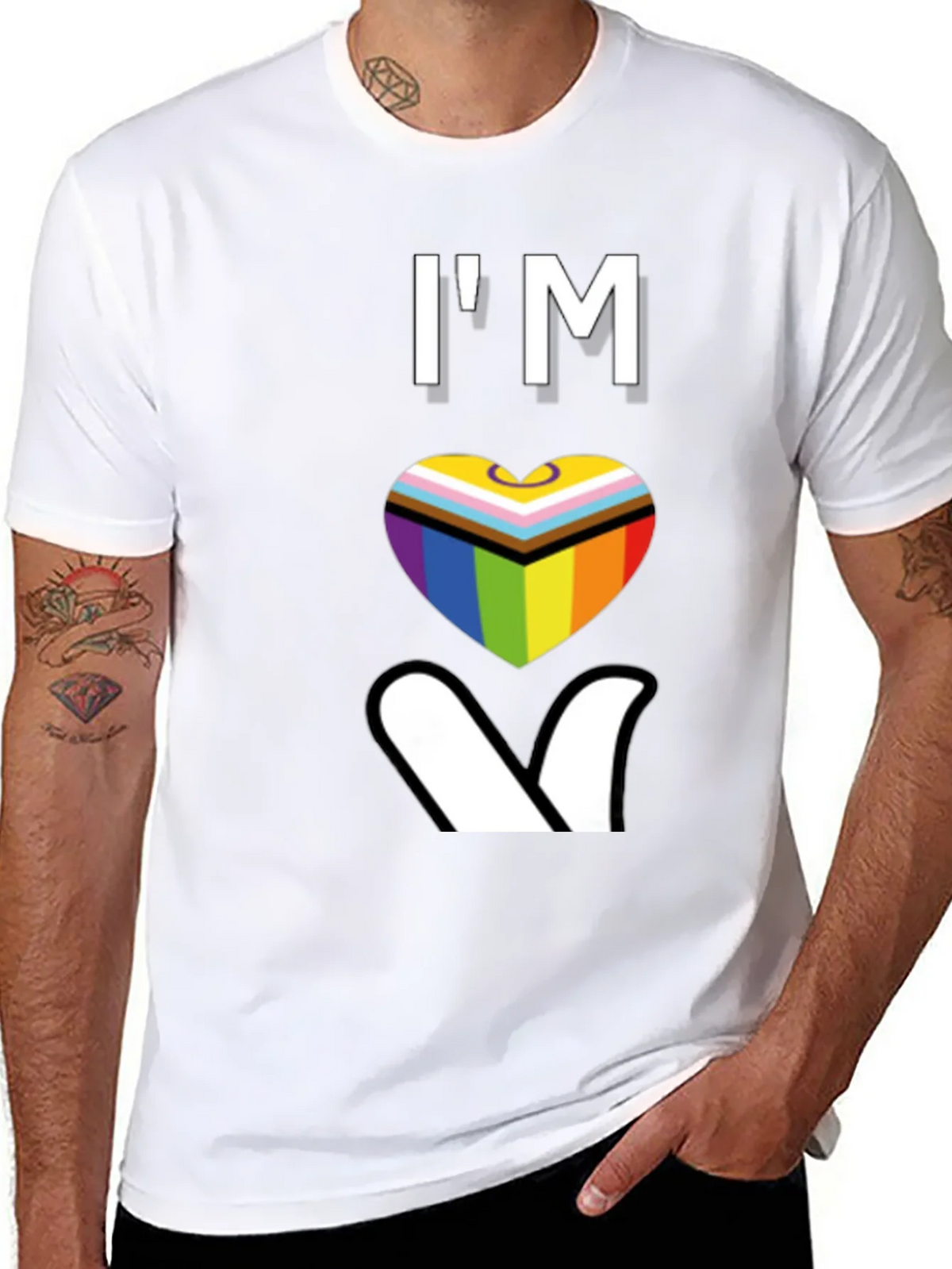 LGBTQ+ Pride Heart T-Shirt - Love Wins!