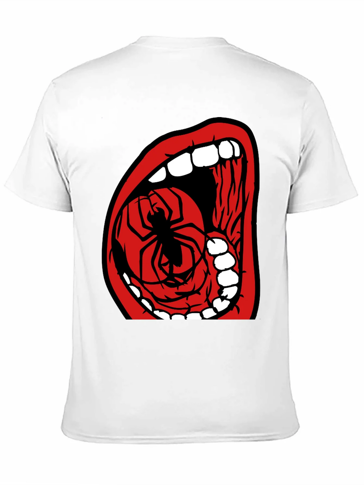 Spider Mouth Graphic Tee - Black Cotton