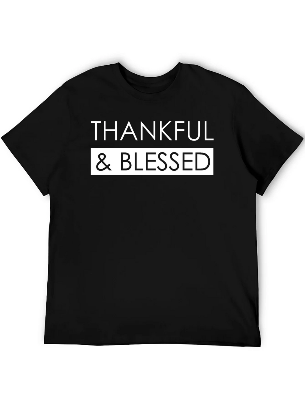 Thankful & Blessed Black Graphic Tee