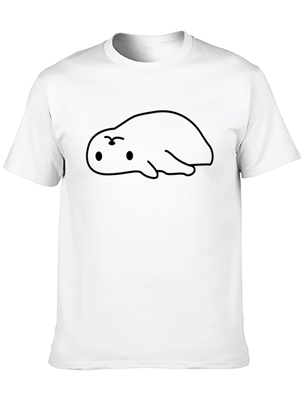 Cute Blob Creature Graphic Black T-Shirt