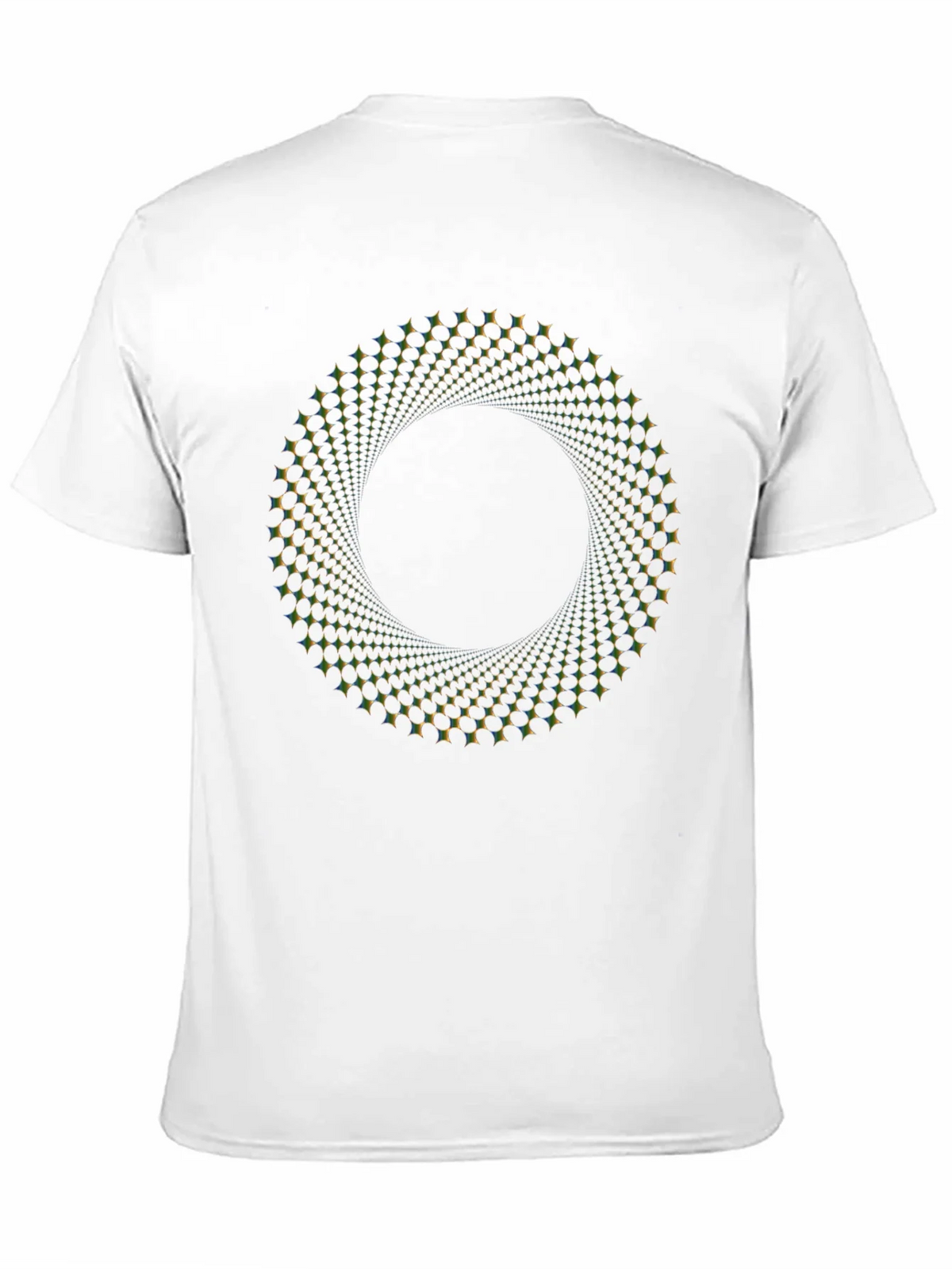 Optical Illusion Vortex Circle Black T-Shirt