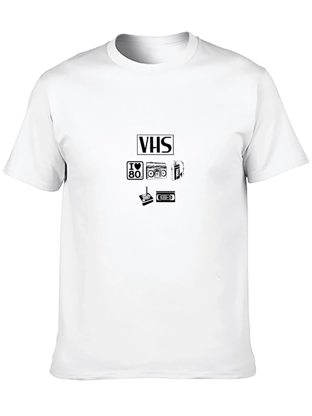 Retro VHS Era Graphic Tee - Black