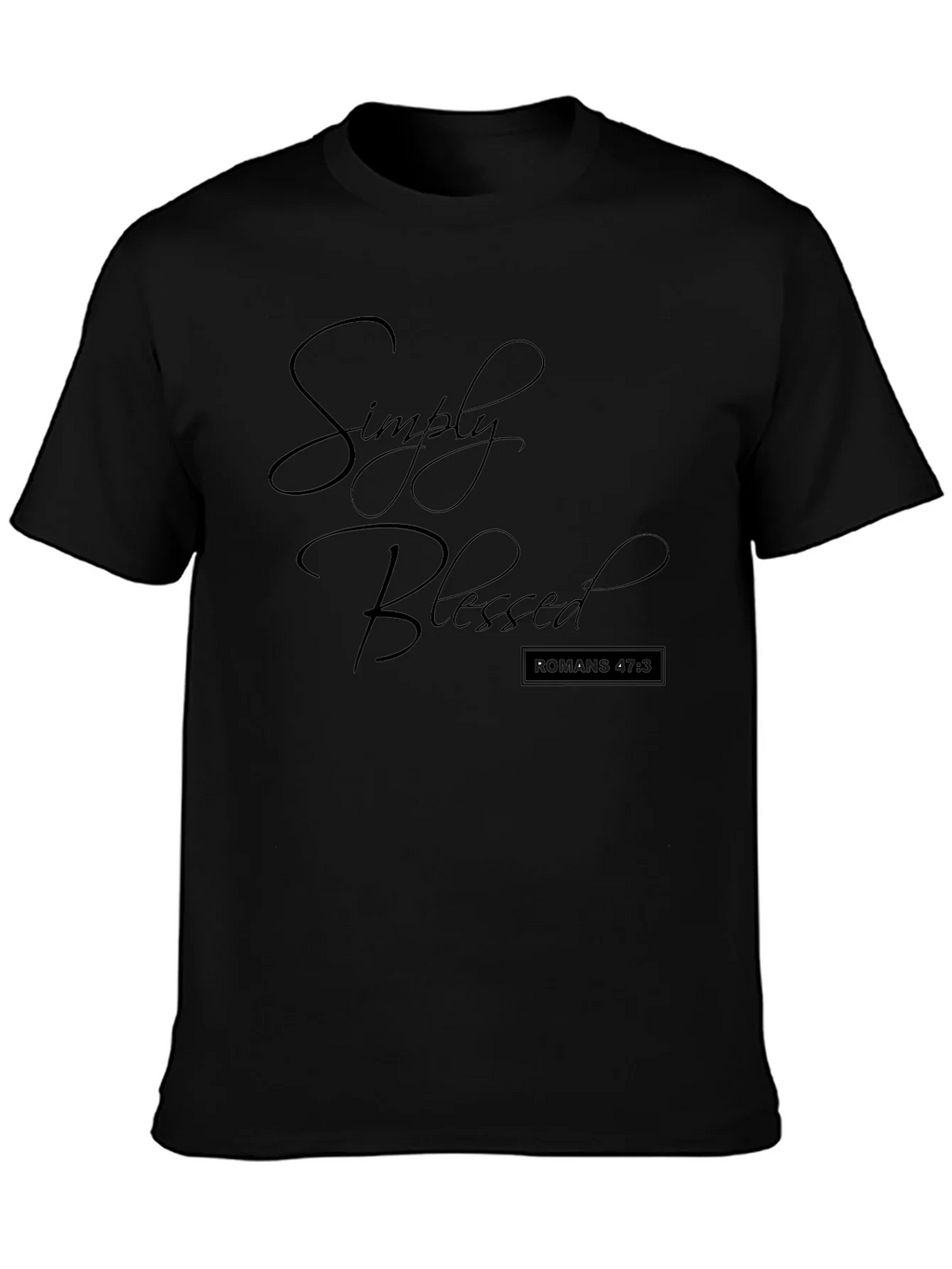 Simply Blessed Black T-Shirt Christian Apparel