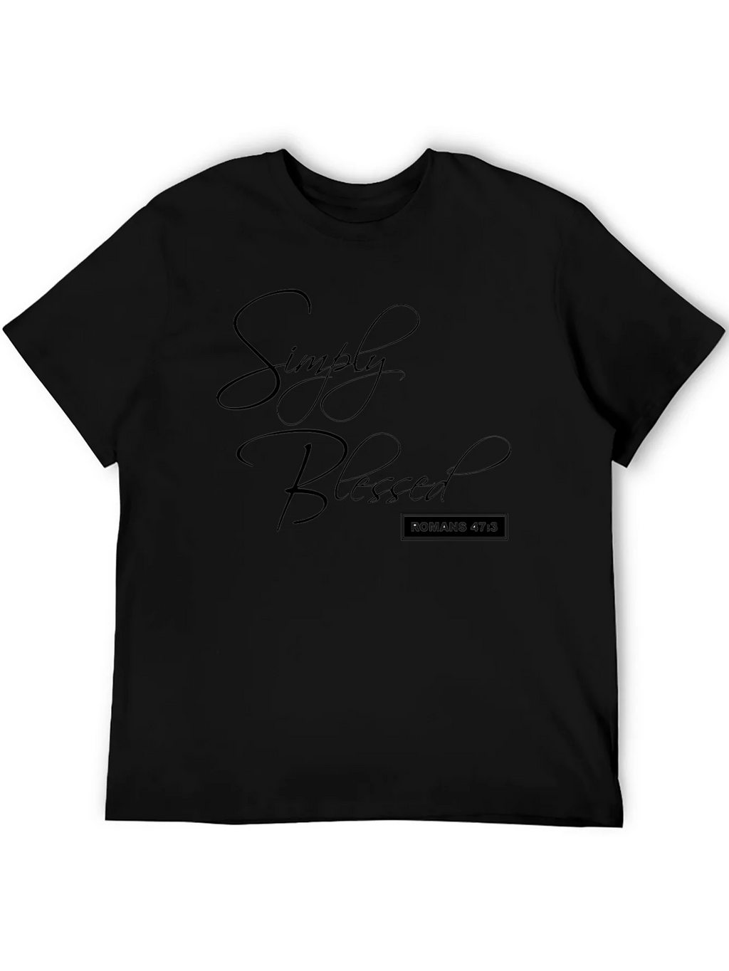 Simply Blessed Black T-Shirt Christian Apparel