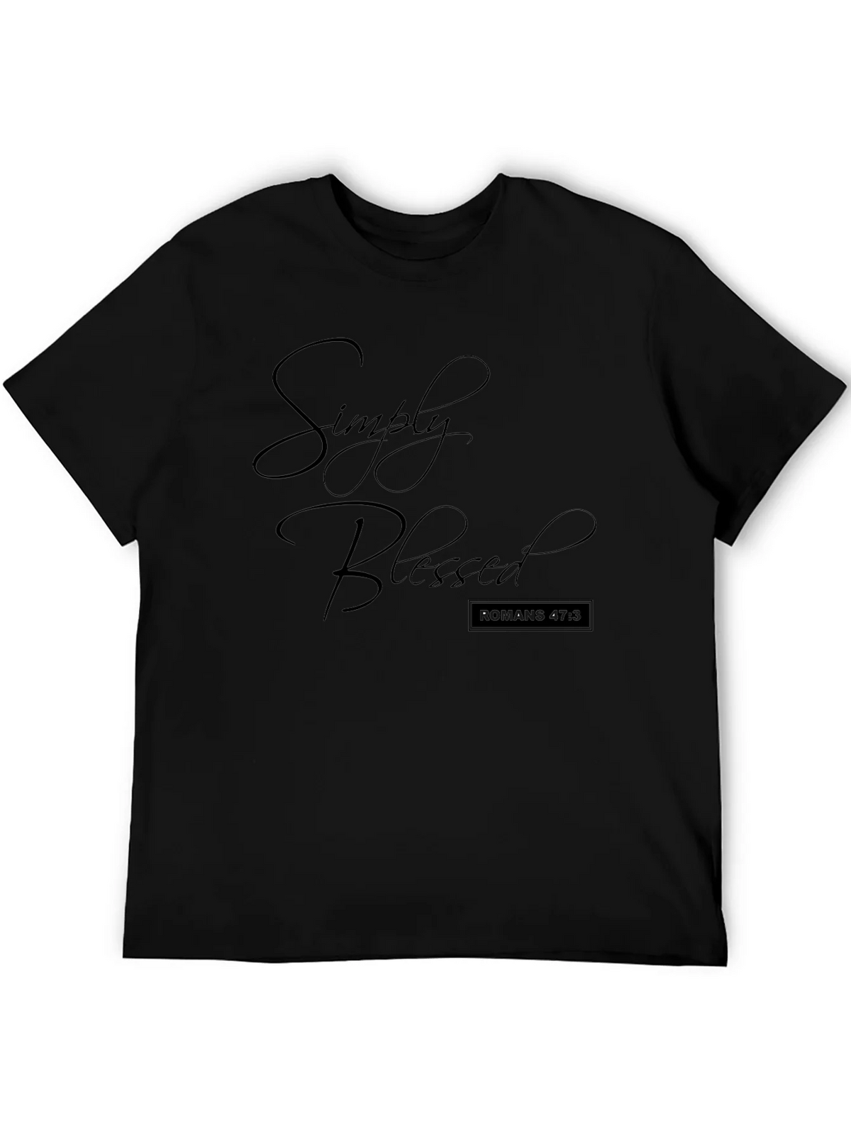 Simply Blessed Black T-Shirt Christian Apparel