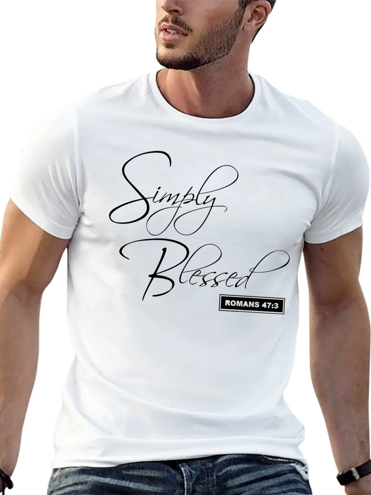 Simply Blessed Black T-Shirt Christian Apparel