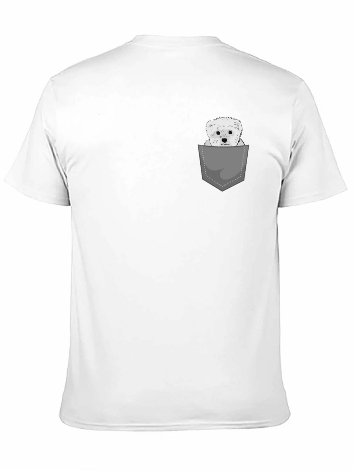 Pocket Dog Tee - Cute Maltese Graphic T-Shirt