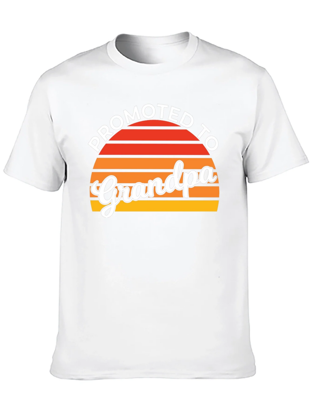 Promoted to Grandpa Graphic Tee - Retro Sunset Style