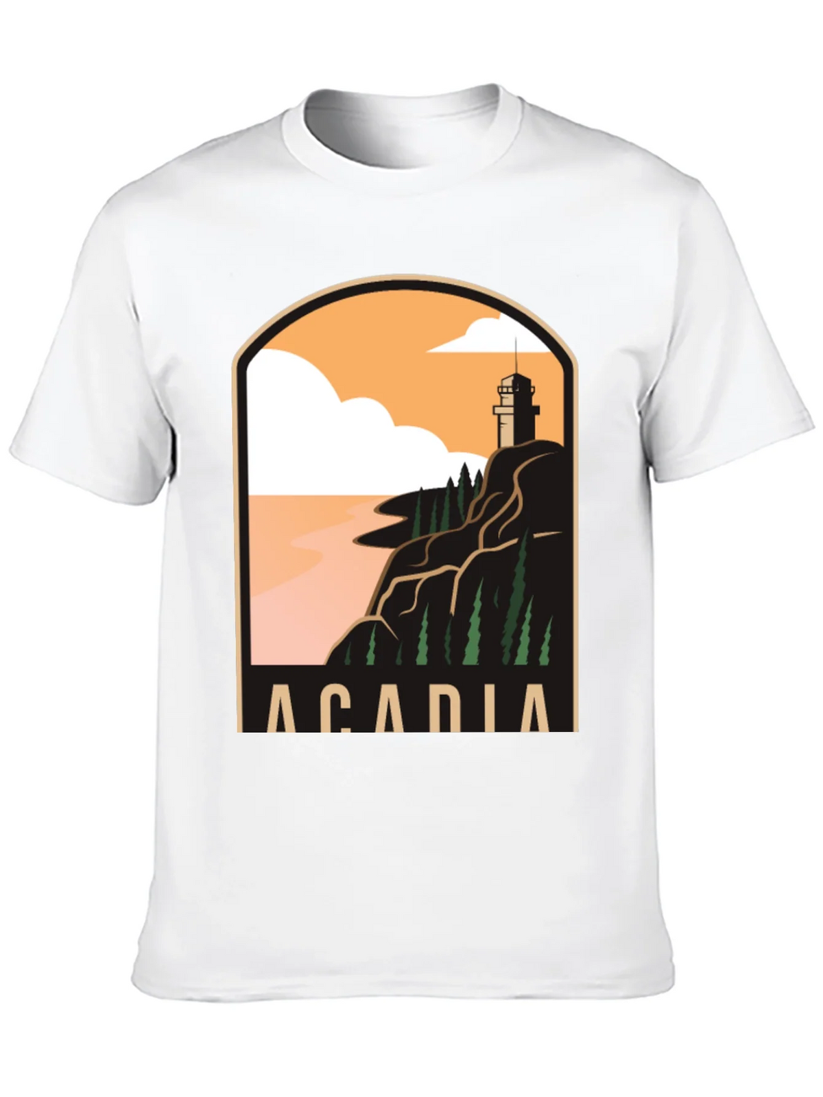 Acadia National Park T-Shirt - Coastal Lighthouse Graphic Tee