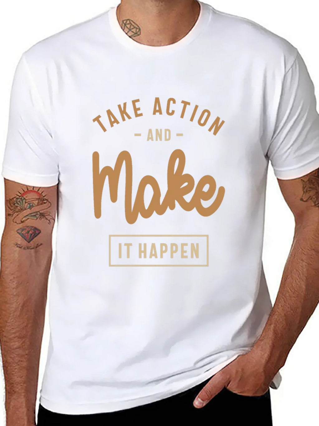 Motivational T-Shirt: Take Action Make it Happen