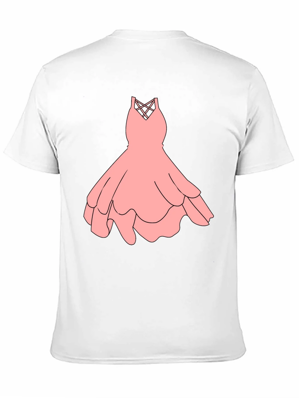 Black Tee with Pink Dress Graphic