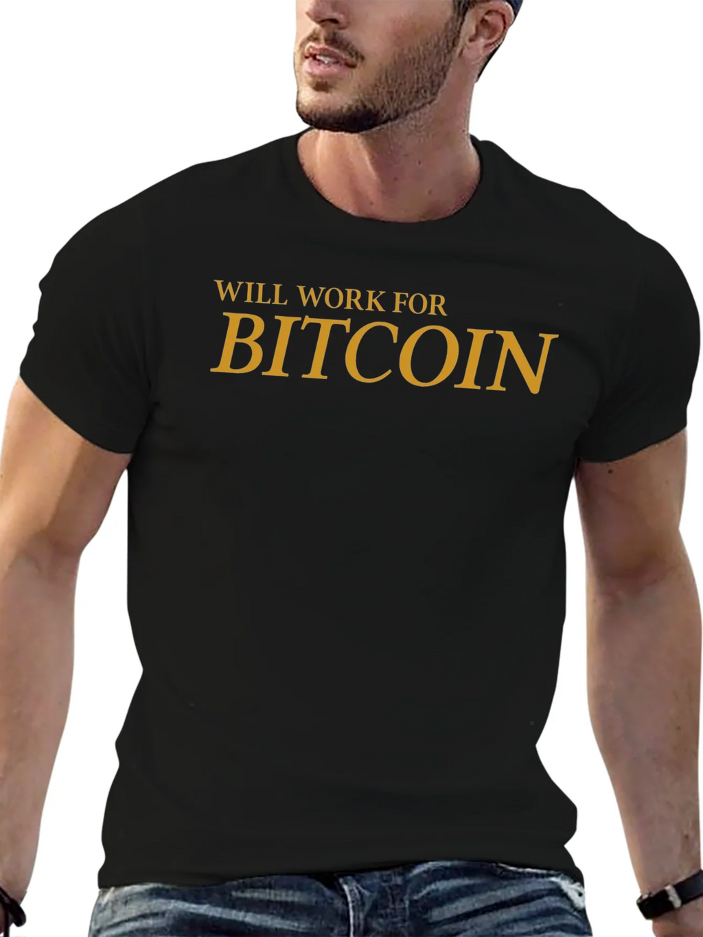Will Work For Bitcoin Graphic Tee
