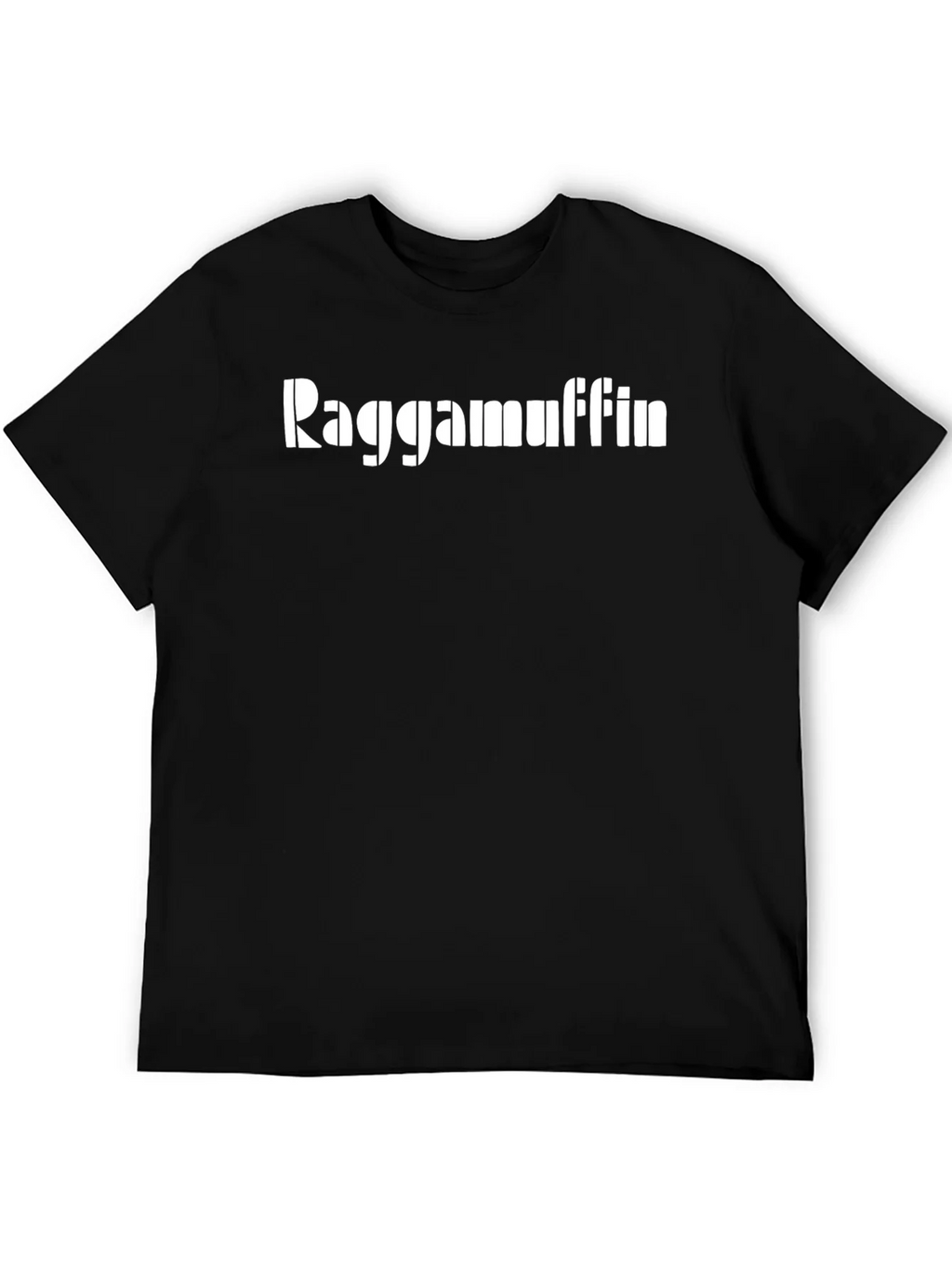 Raggamuffin Graphic T-Shirt - Black Casual Cotton Tee
