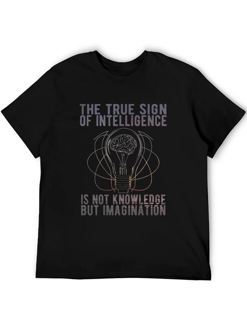 Intelligence Imagination Brain Light Bulb Graphic Tee