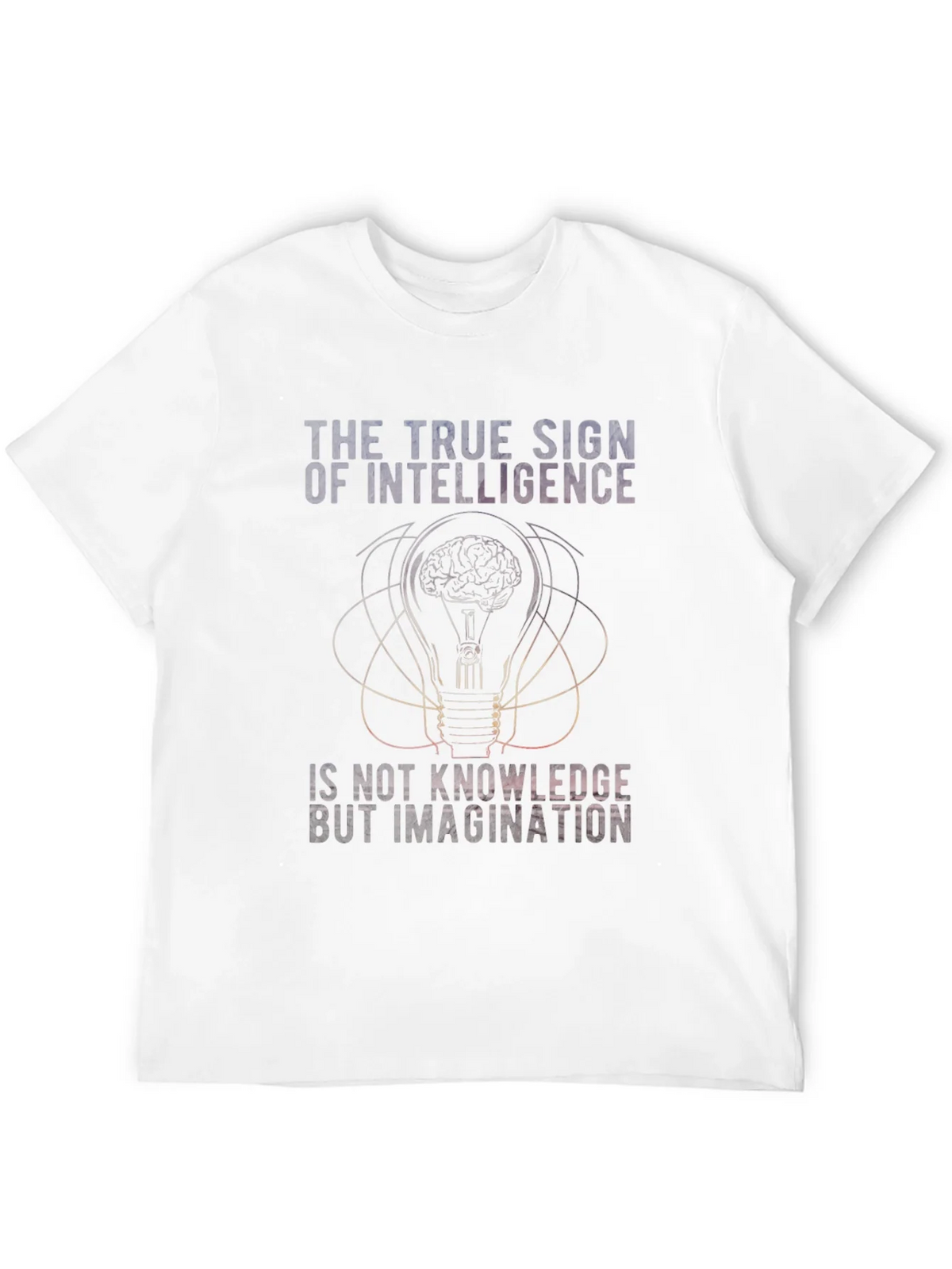 Intelligence Imagination Brain Light Bulb Graphic Tee