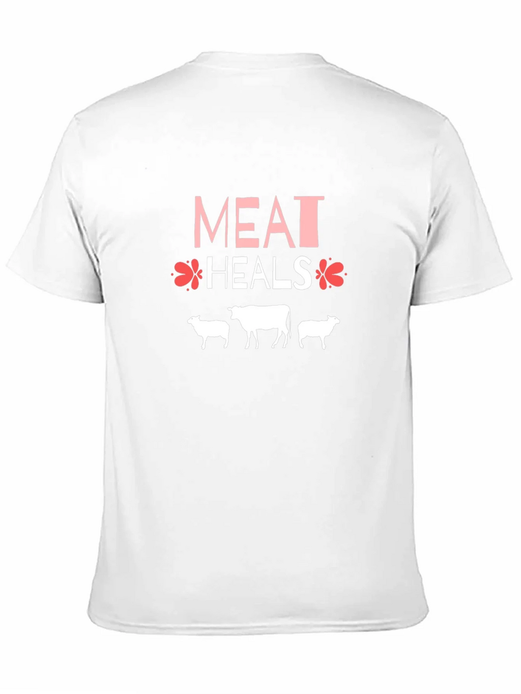 Meat Heals T-Shirt Black Cotton Blend Casual