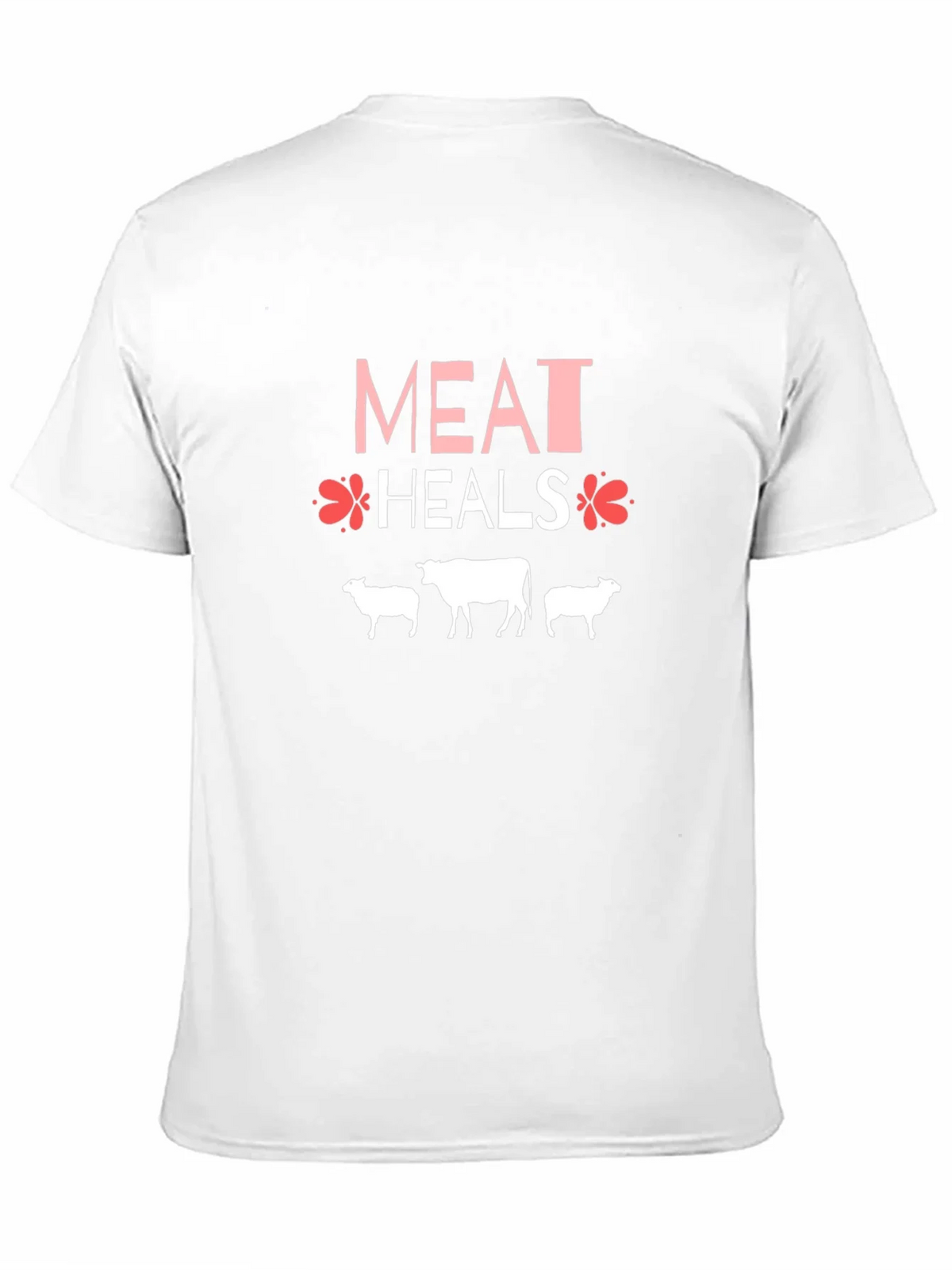Meat Heals T-Shirt Black Cotton Blend Casual