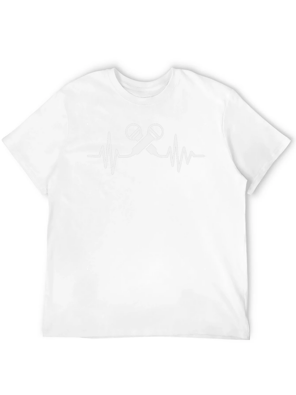 Microphone Heartbeat Black T-Shirt