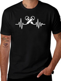 Microphone Heartbeat Black T-Shirt