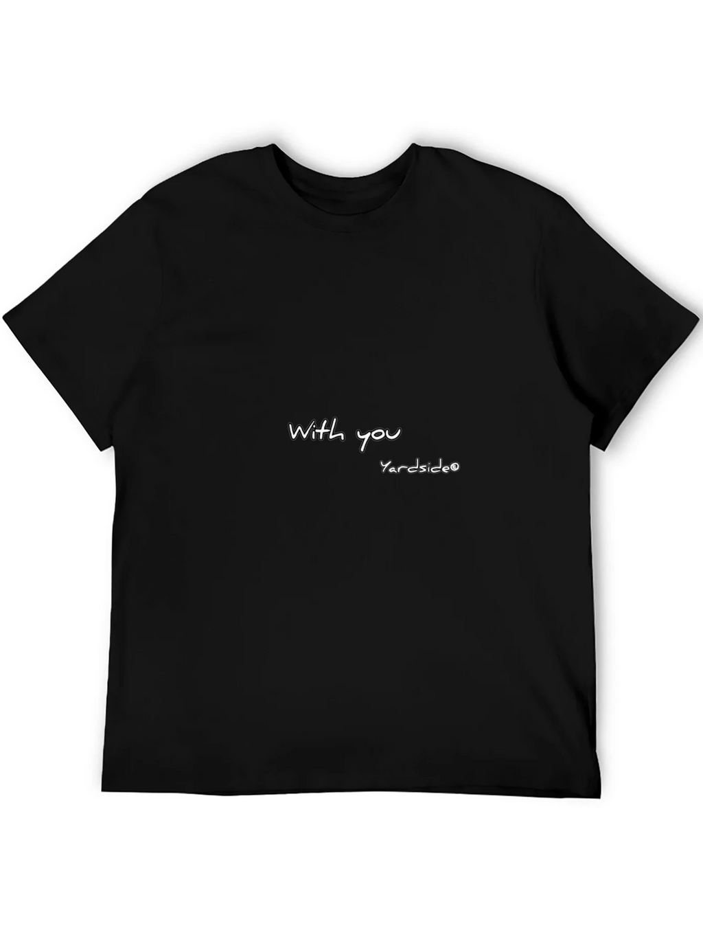 Modern Black T-Shirt with With you Yardside Design