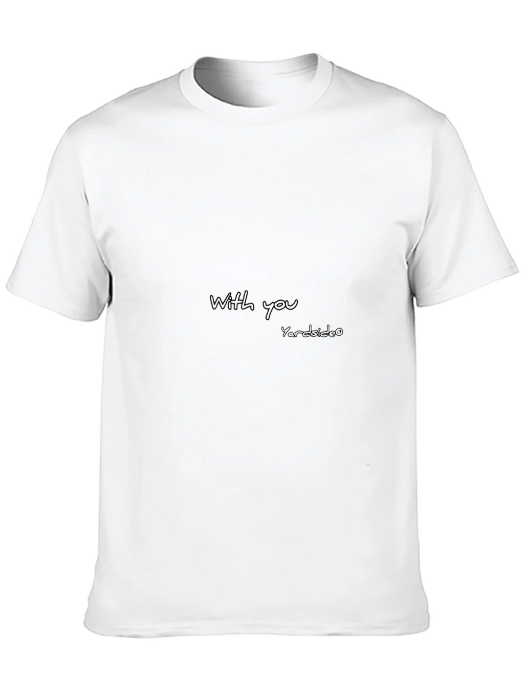 Modern Black T-Shirt with With you Yardside Design