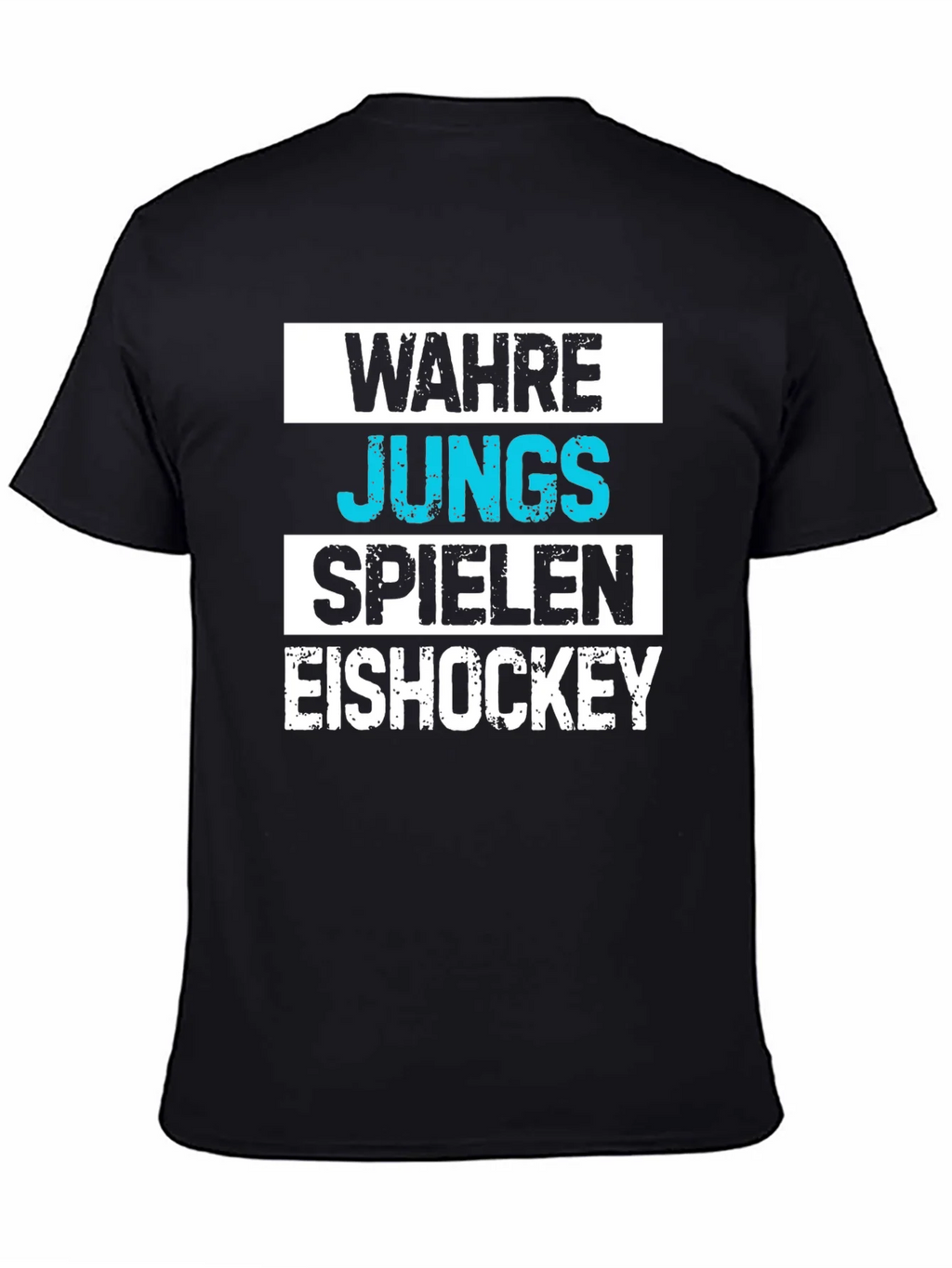 Wahre Jungs Spielen Eishockey Black T-Shirt