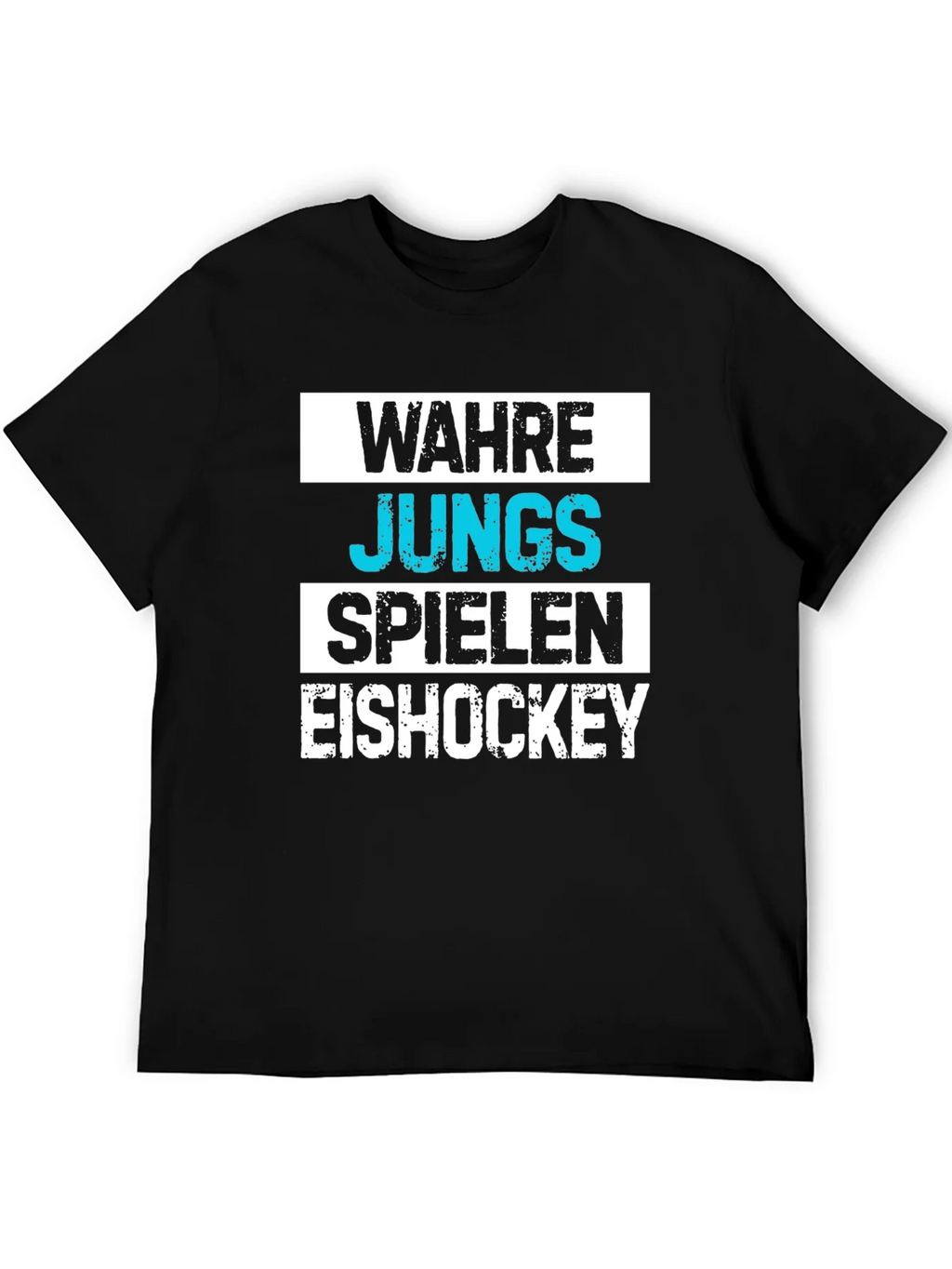 Wahre Jungs Spielen Eishockey Black T-Shirt