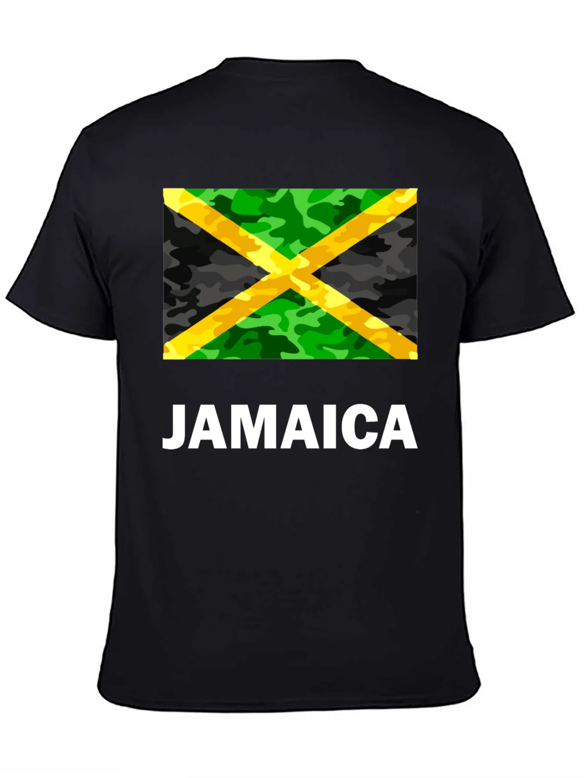 Jamaica Flag Camo Print T-Shirt
