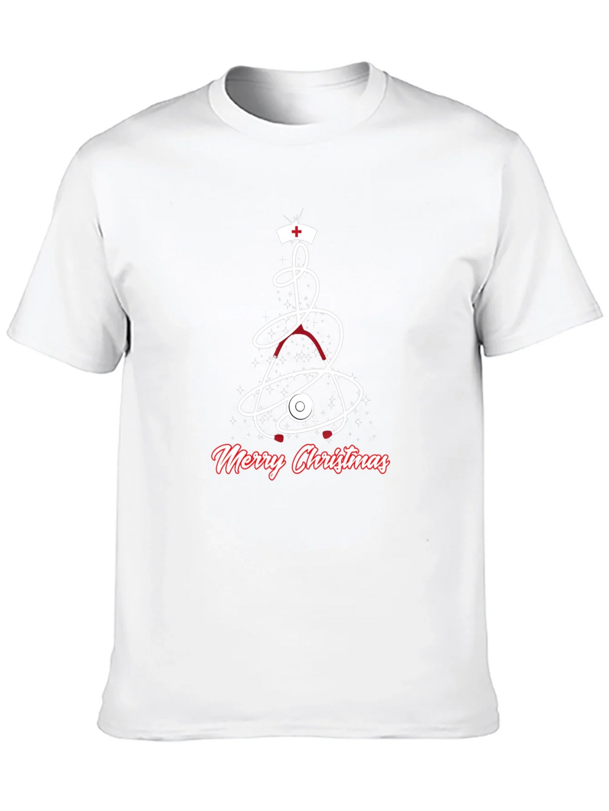 Medical Christmas T-Shirt - Nurse Stethoscope Holiday Tee