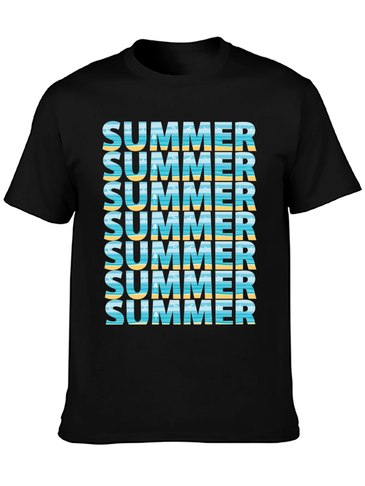 Summer Vibes Graphic Tee - Beach Design