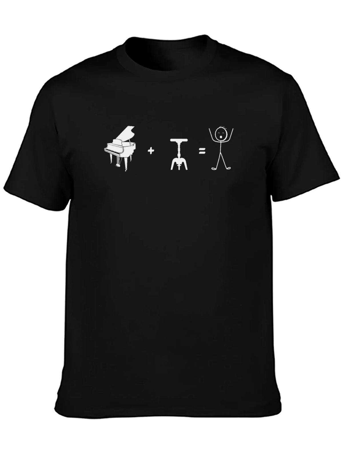 Piano + Wine = Happiness Graphic Tee