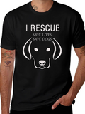 I Rescue Save Lives Save Dogs Graphic Tee