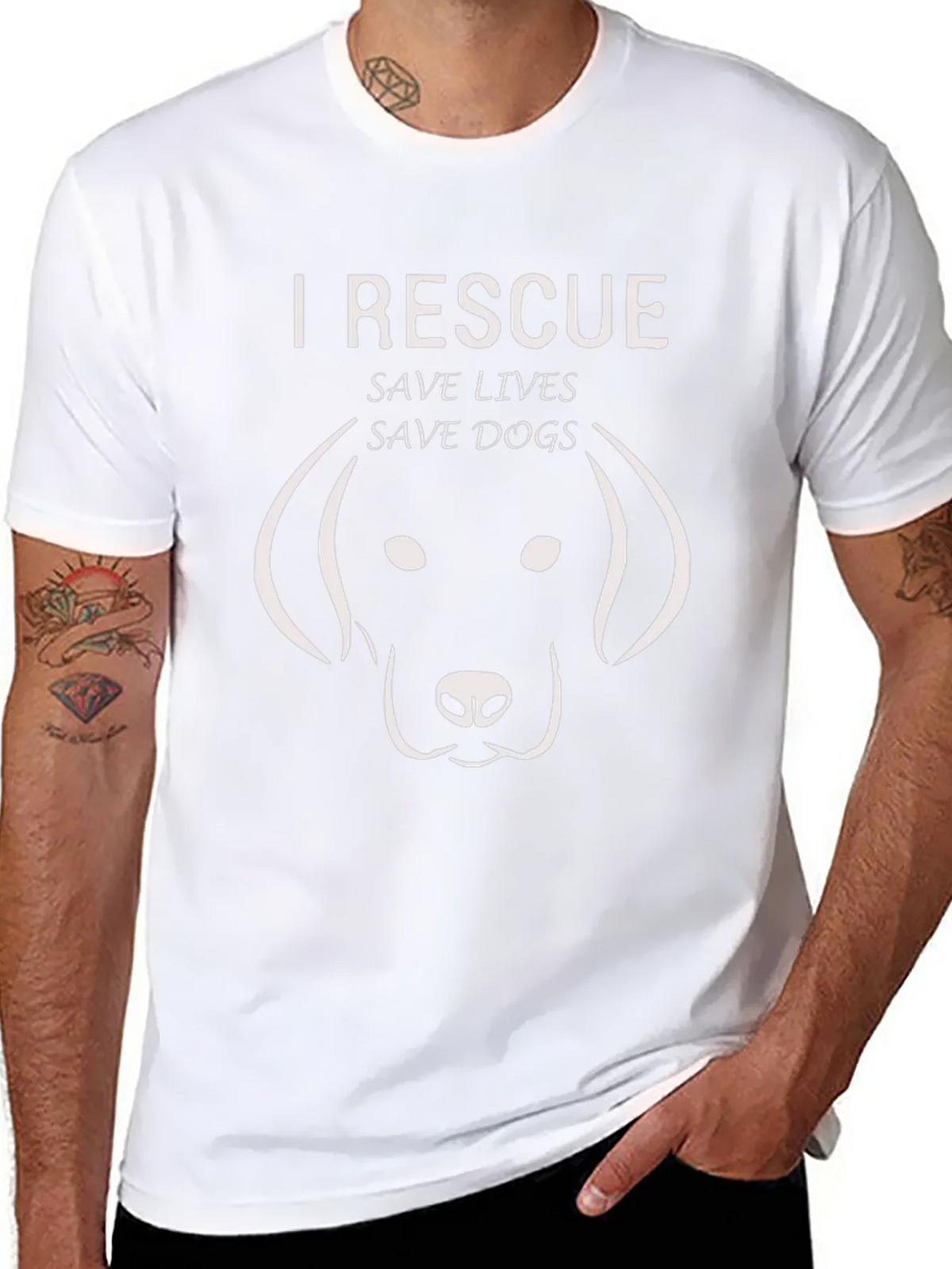 I Rescue Save Lives Save Dogs Graphic Tee