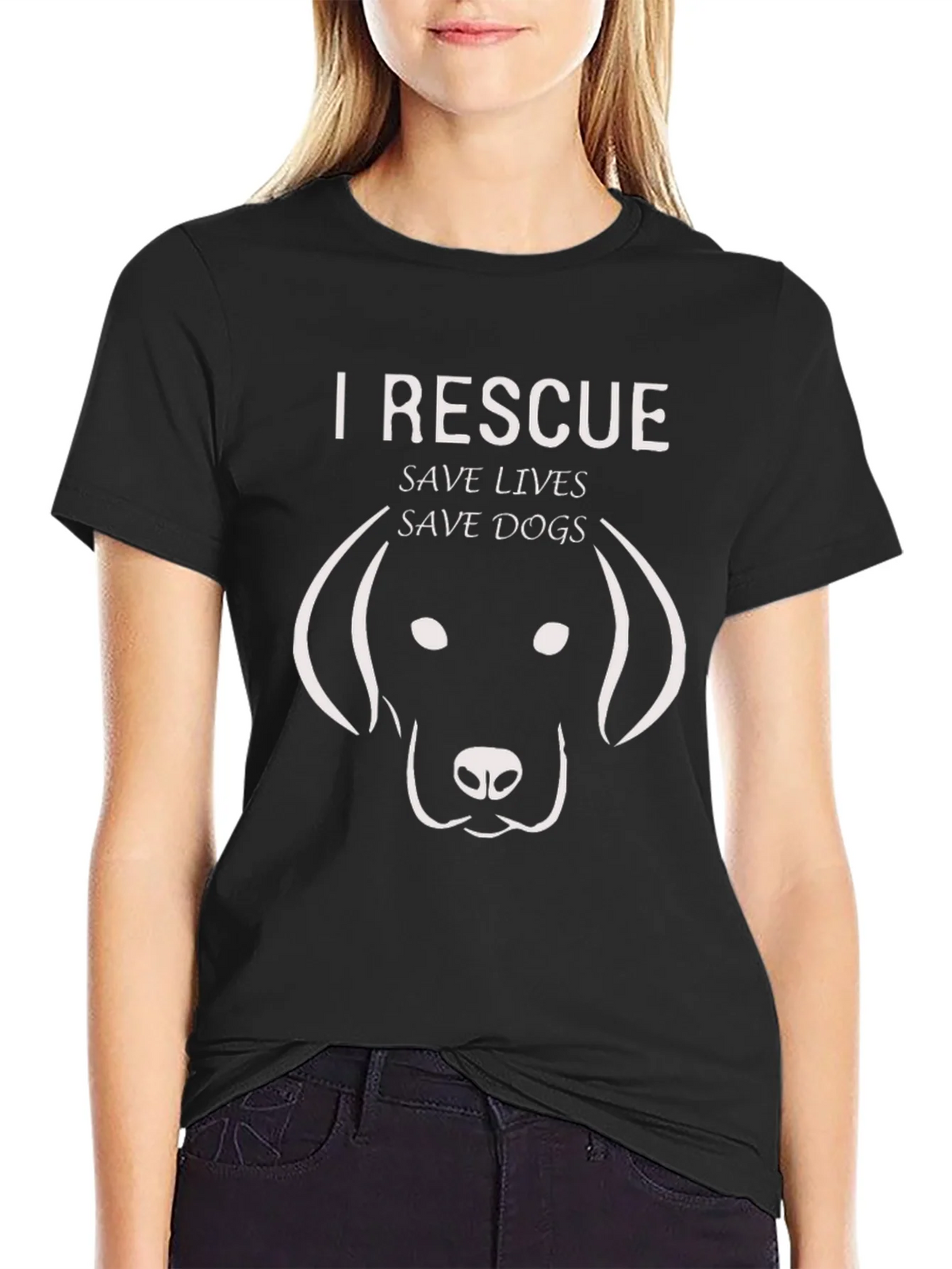 I Rescue Save Lives Save Dogs Graphic Tee