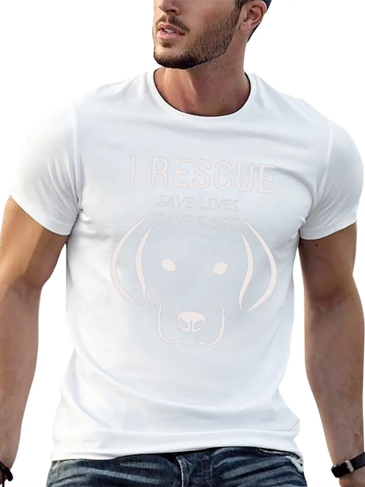 I Rescue Save Lives Save Dogs Graphic Tee