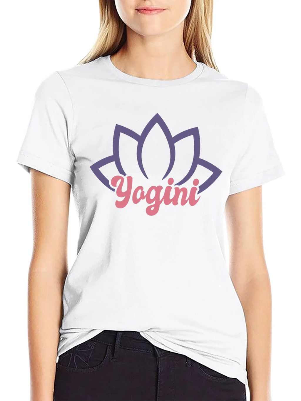 Yogini Lotus Black T-Shirt