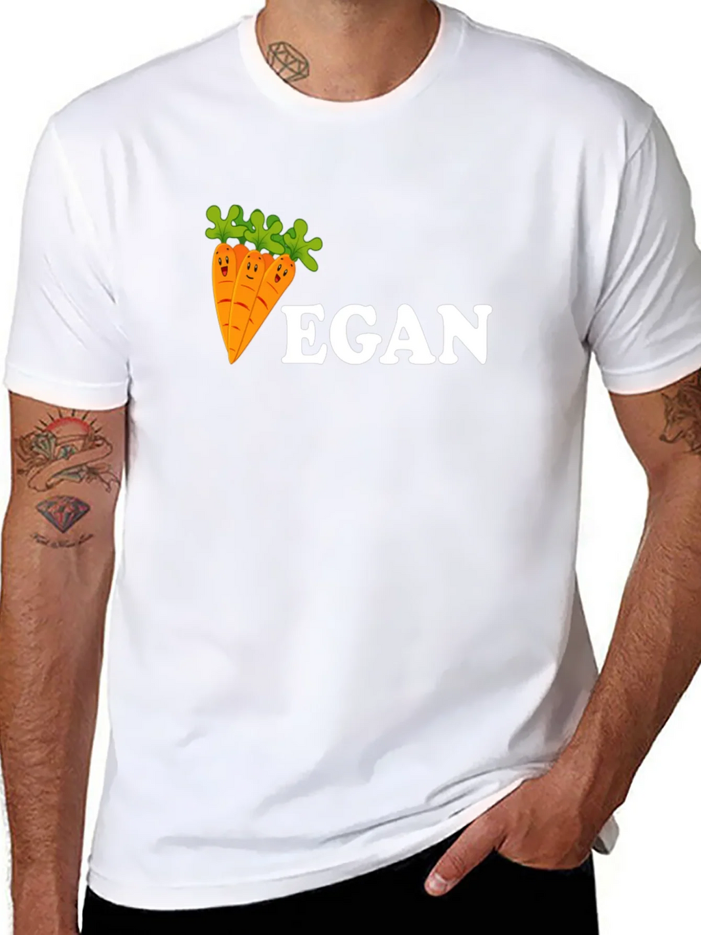 Vegan Carrot Cartoon T-Shirt