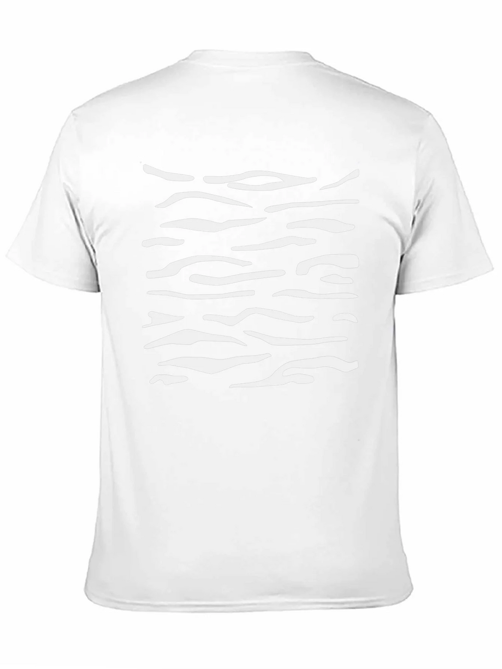 Mens Black T-Shirt with White Abstract Stripes