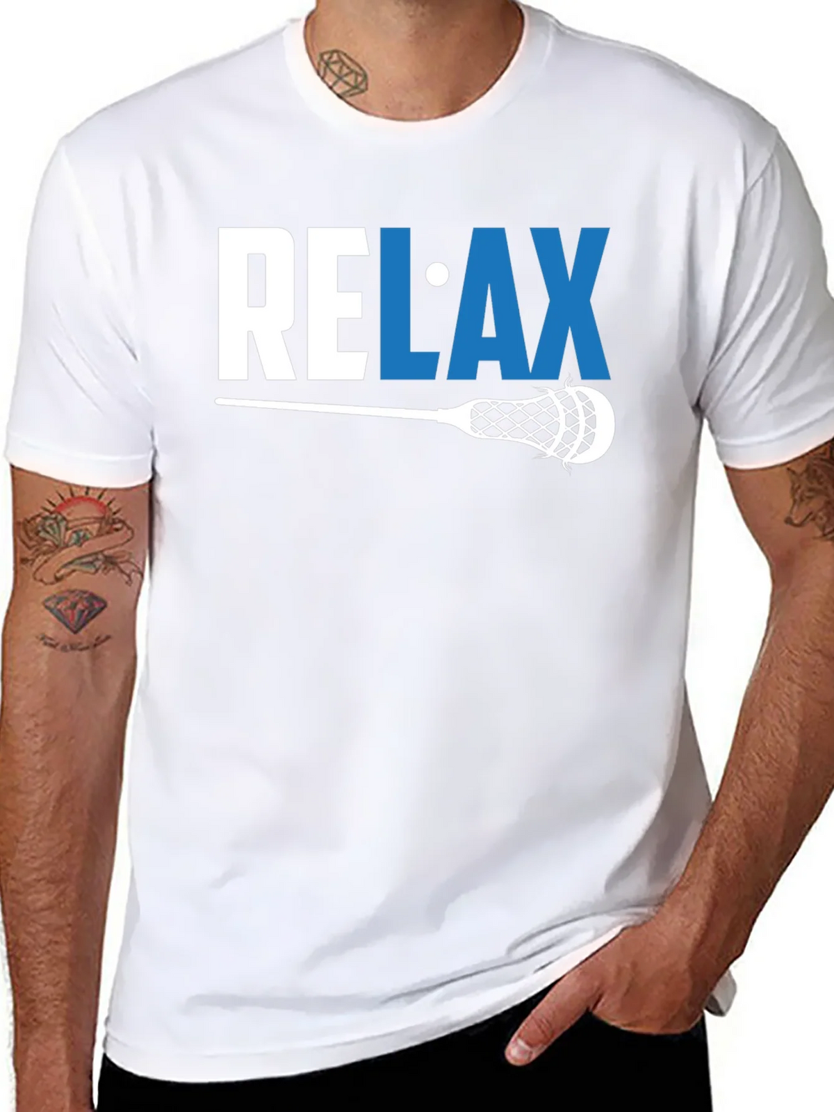 Relax Lacrosse Graphic Tee - Mens Black T-Shirt