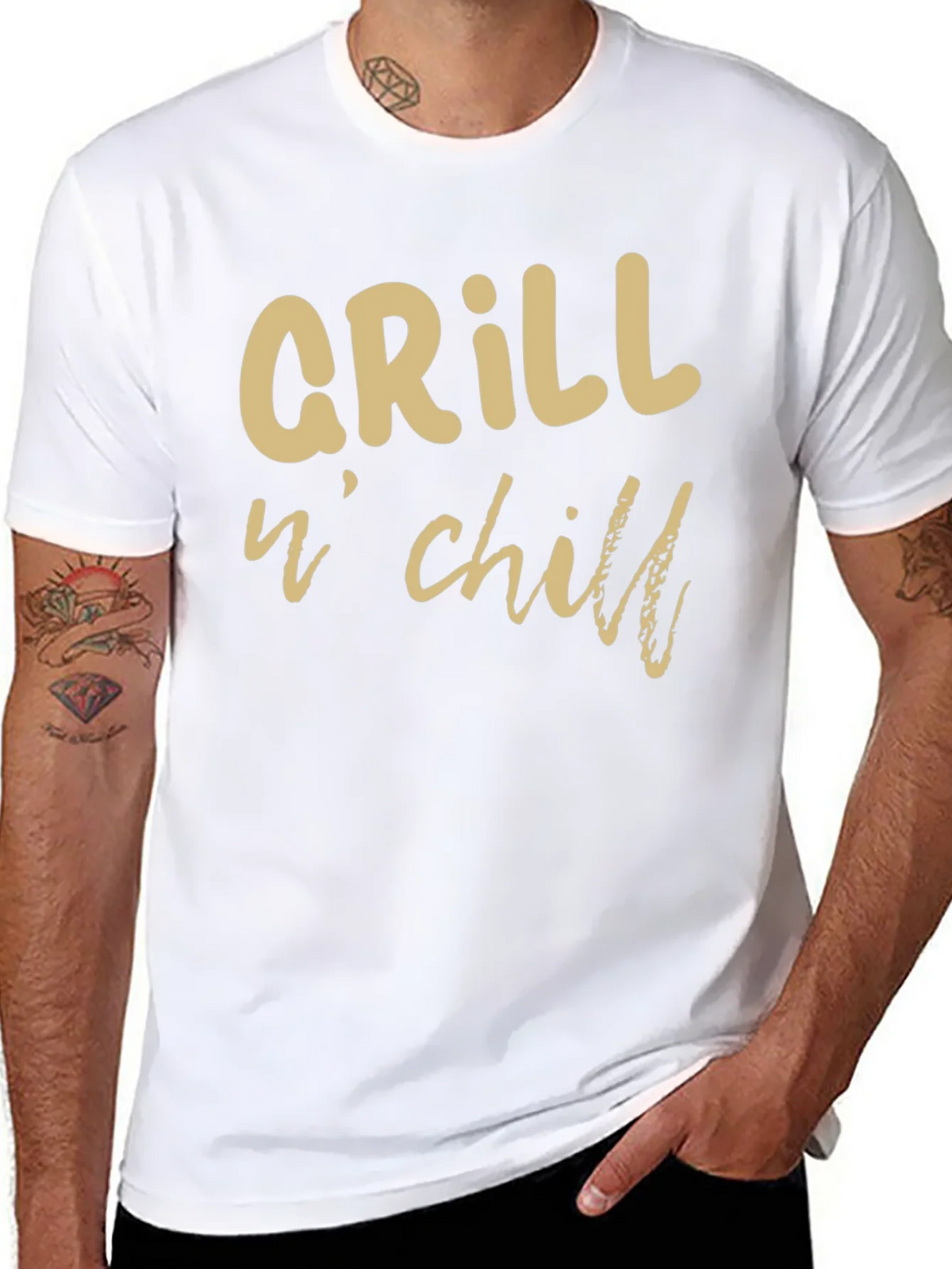 Grill n Chill Graphic T-Shirt - Black