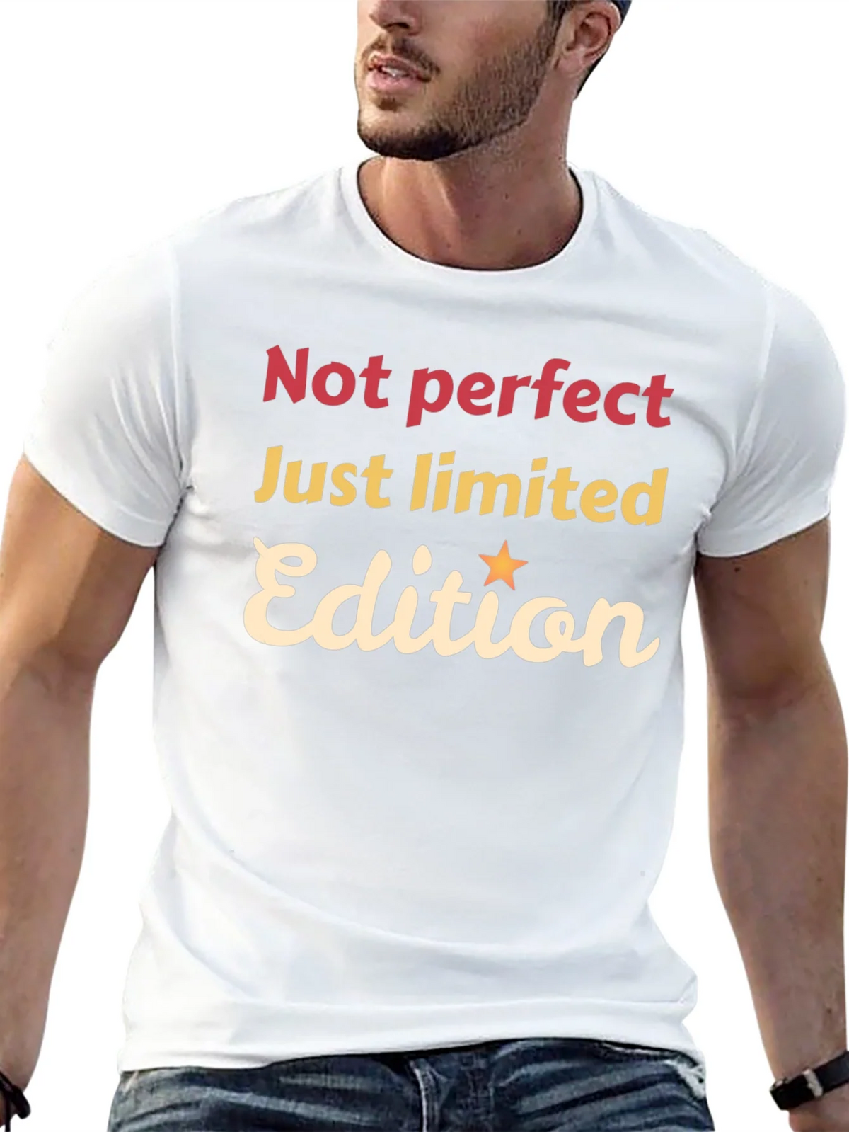 Not Perfect Just Limited Edition Black Graphic Tee